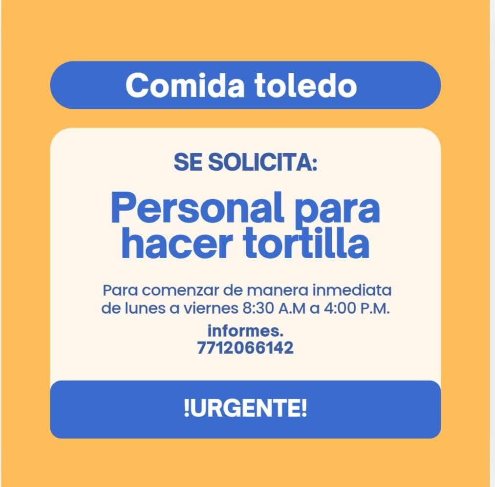 Personal para hacer tortilla