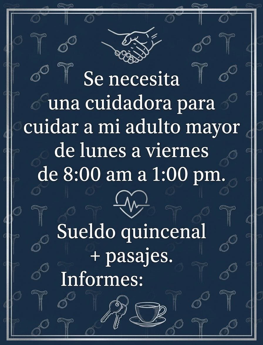 Cuidadora de Adulto Mayor