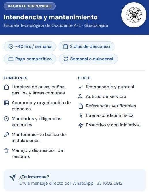 Intendencia y Mantenimiento