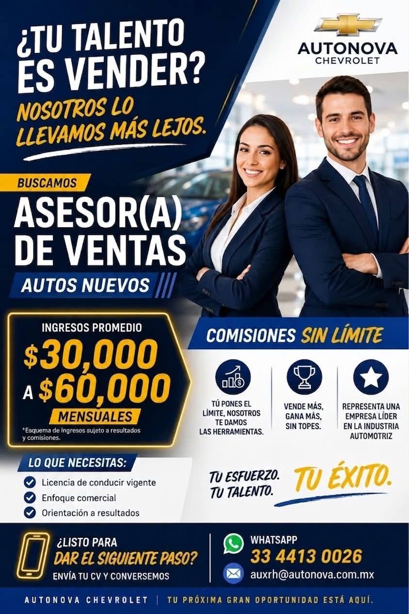 Asesor(a) de Ventas de Autos Nuevos