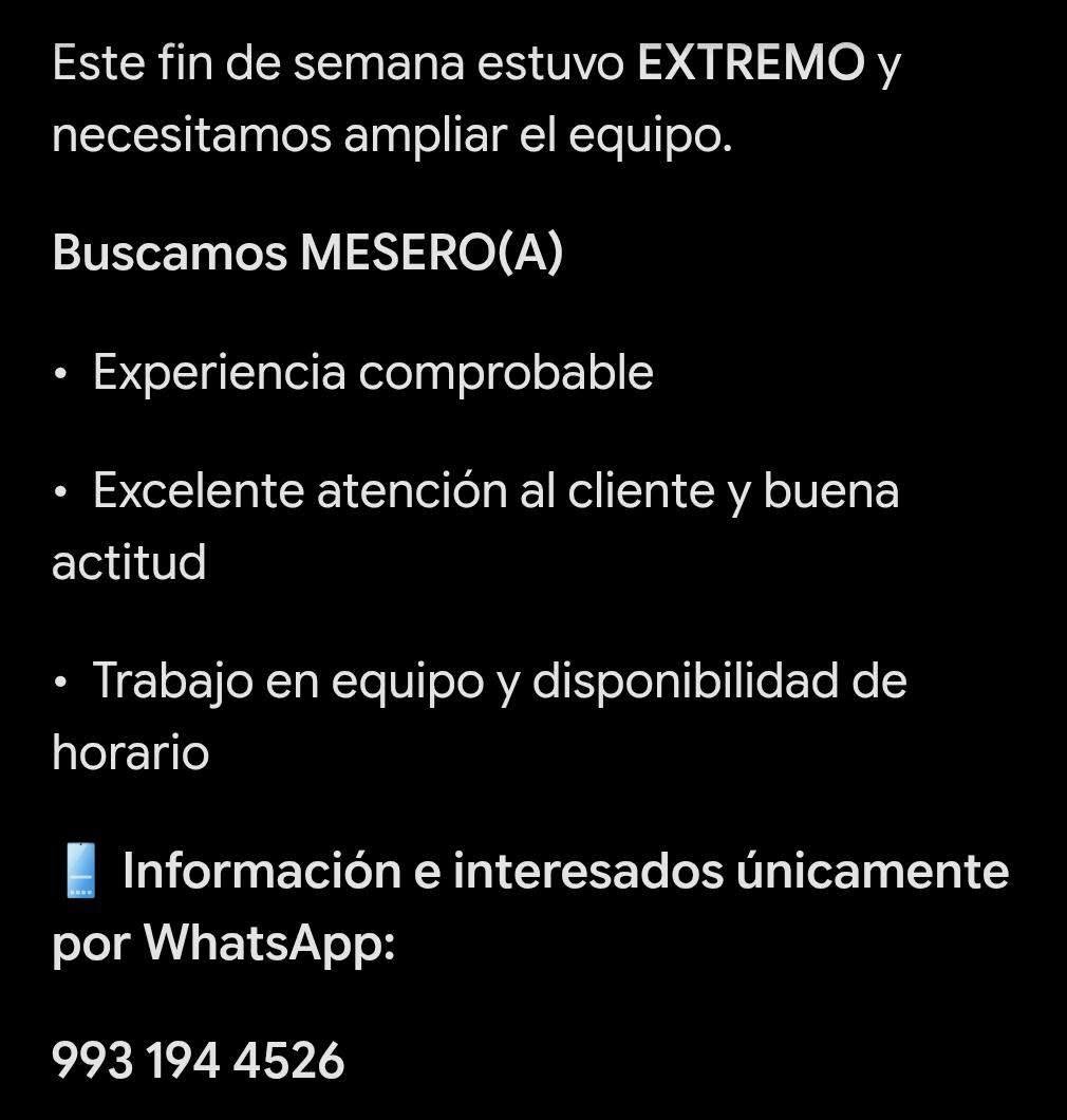 Mesero(a)