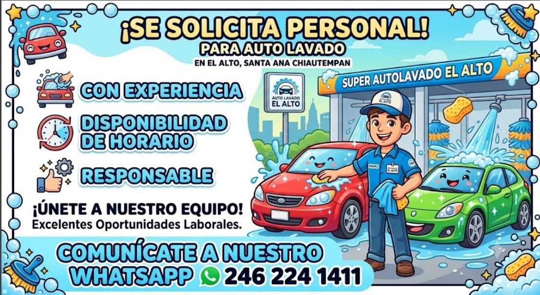 Personal para Auto Lavado