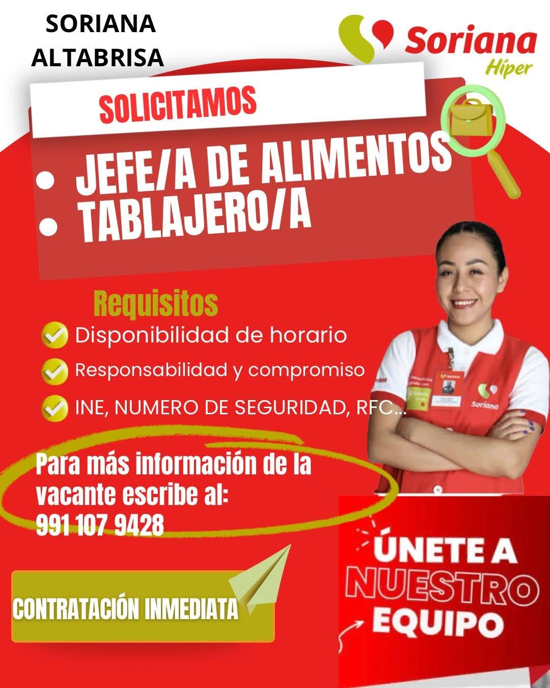 Jefe/a de Alimentos