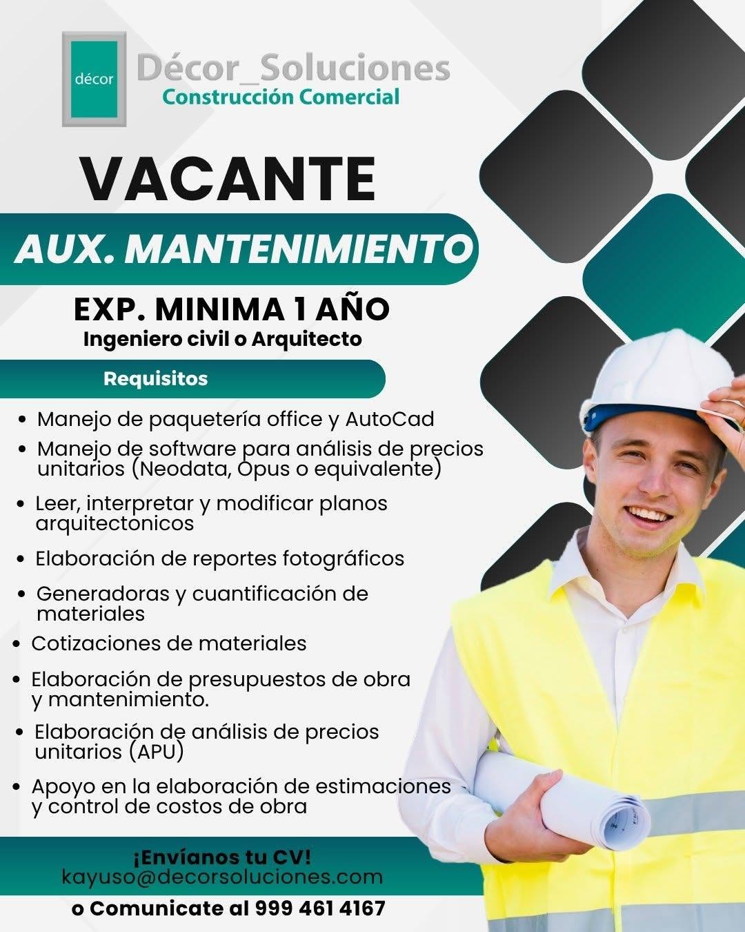 Auxiliar de Mantenimiento