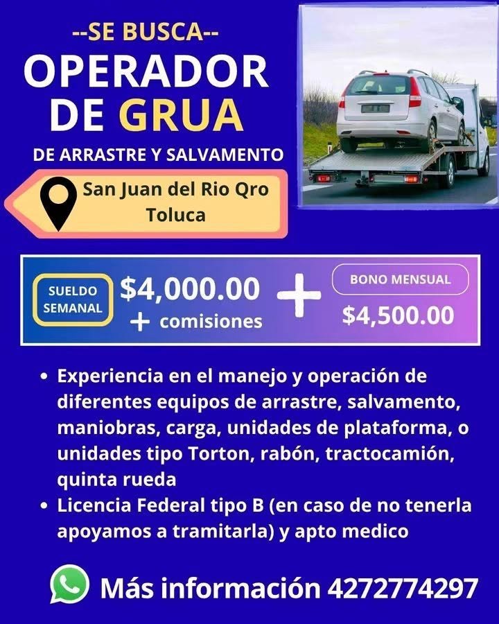 Operador de Grúa de Arrastre y Salvamento