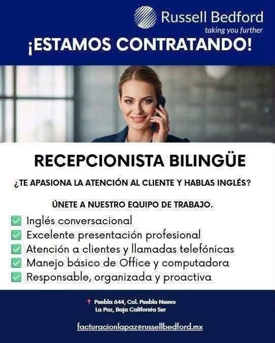 Recepcionista Bilingüe