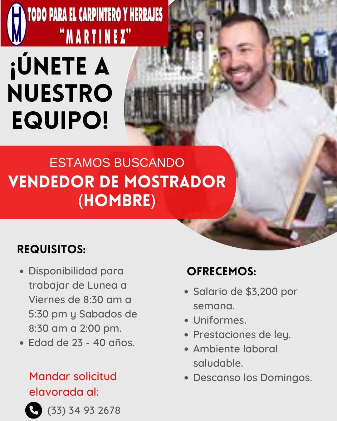 Vendedor de Mostrador