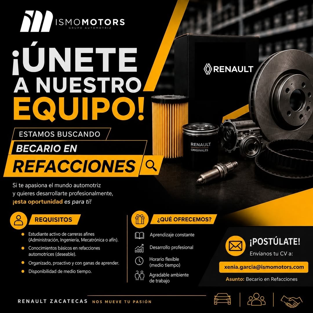 Becario en Almacén - Refacciones