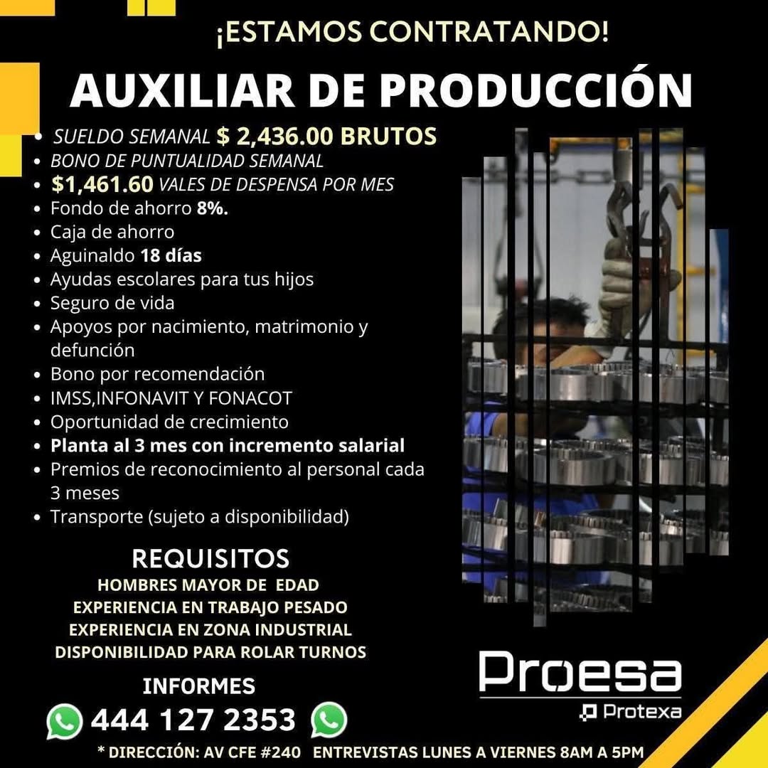 Auxiliar de Producción