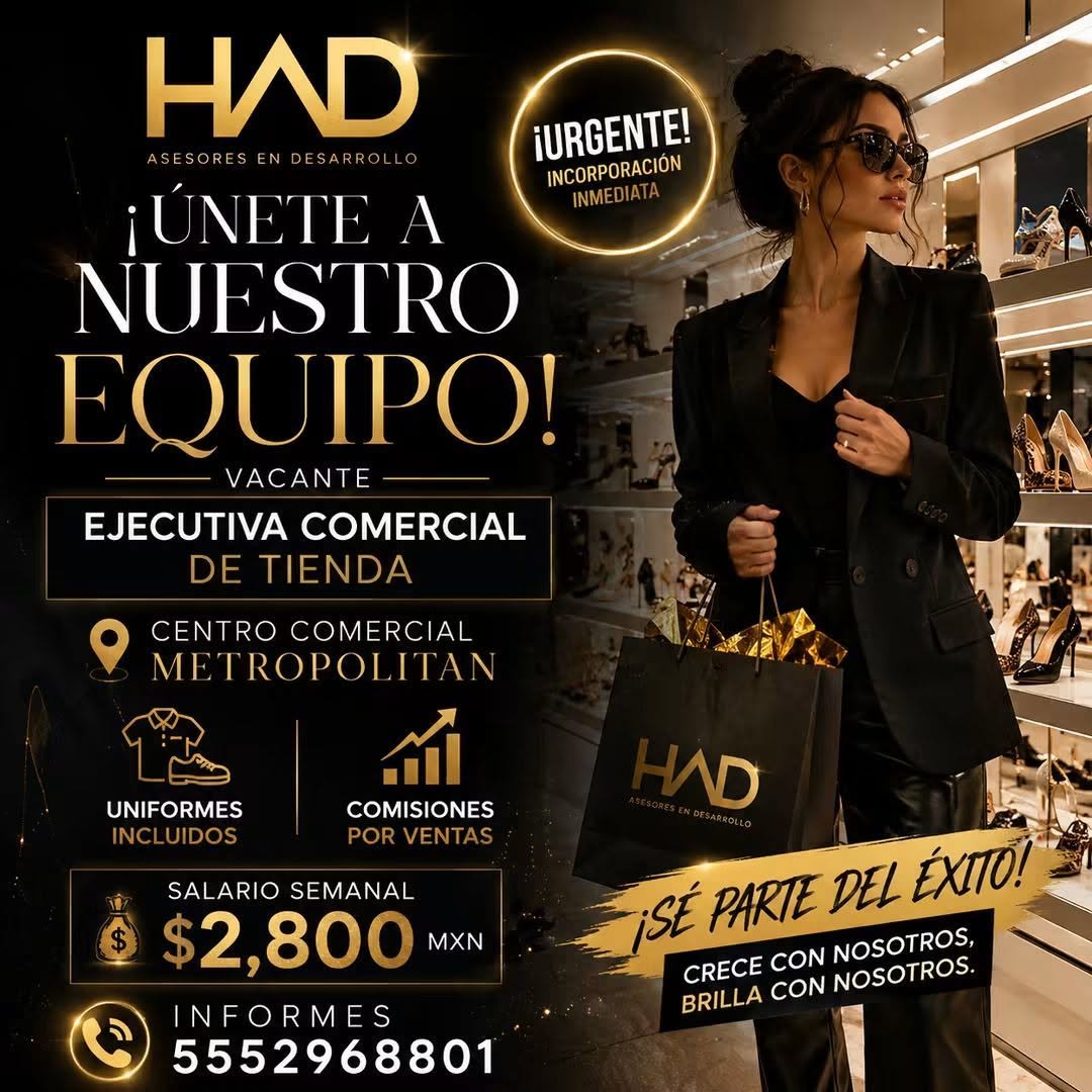 Ejecutiva Comercial de Tienda