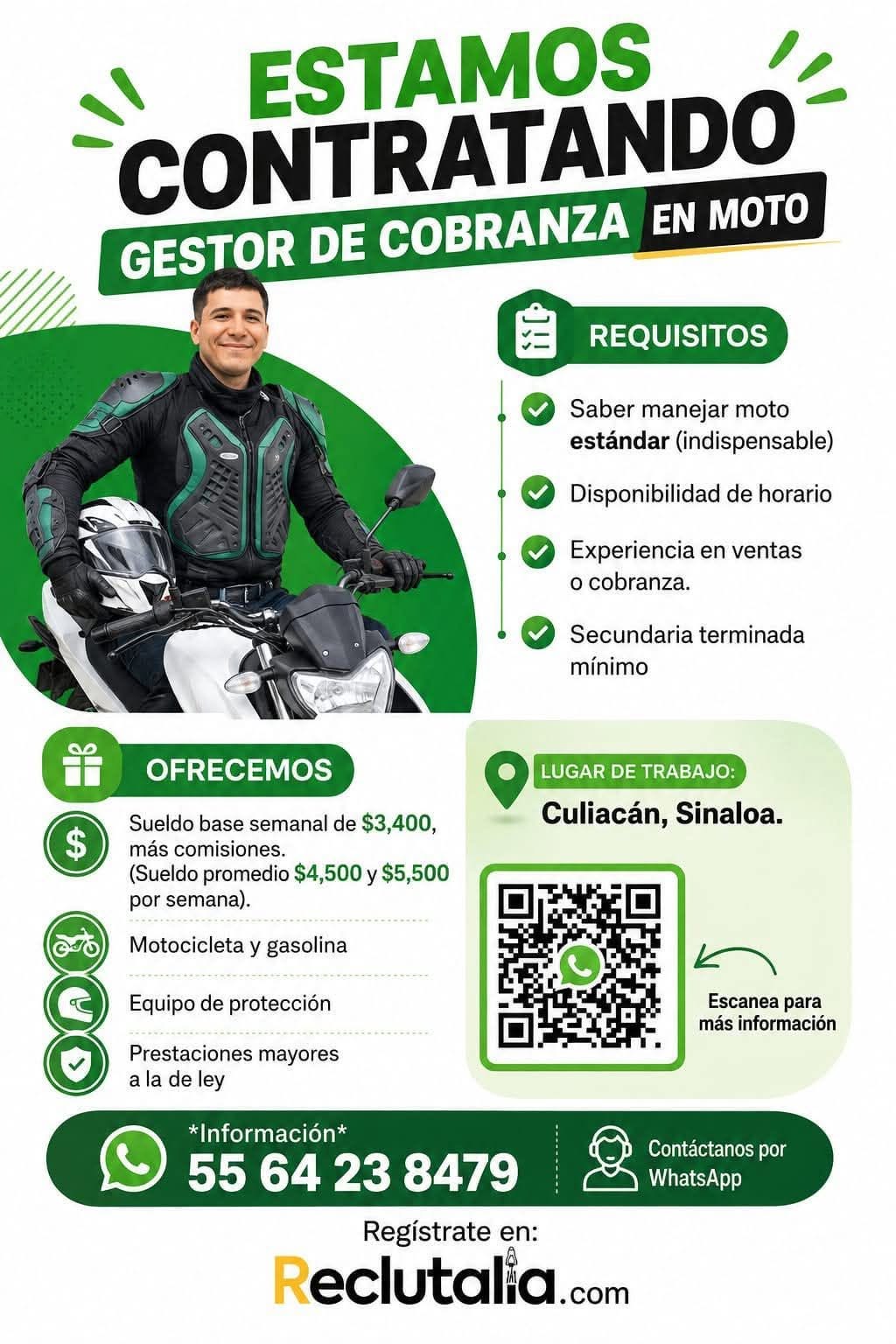 Gestor de Cobranza en Moto