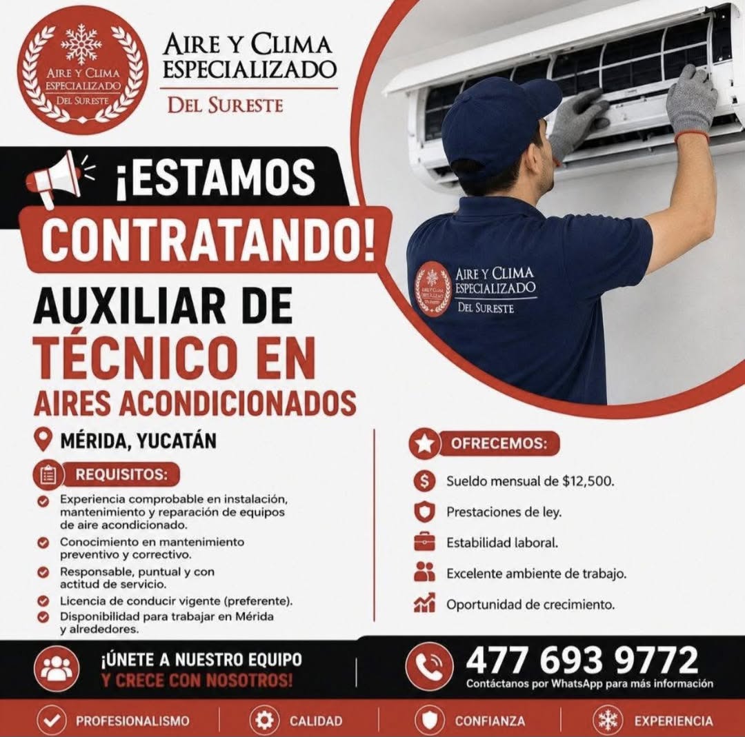 Auxiliar de Técnico en Aire Acondicionado