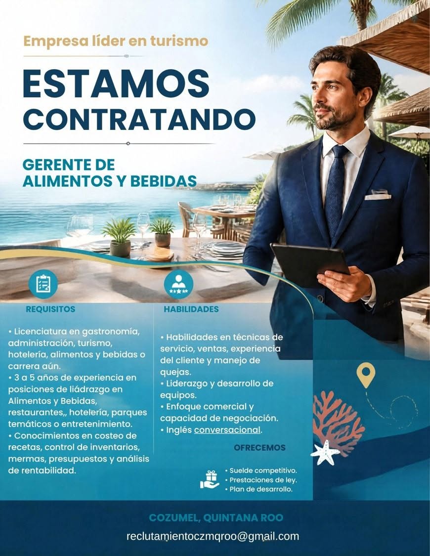 Gerente de Alimentos y Bebidas