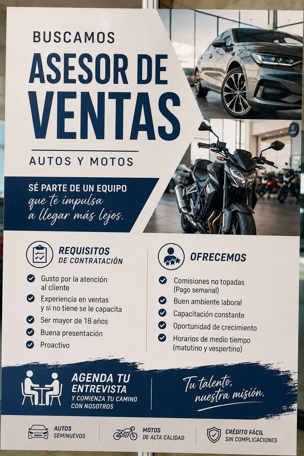 Asesor de Ventas Autos y Motos