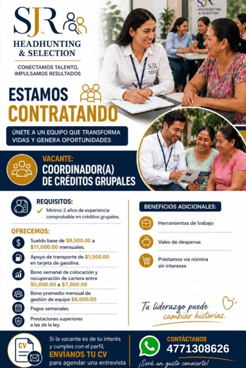 Coordinador(a) de Créditos Grupales