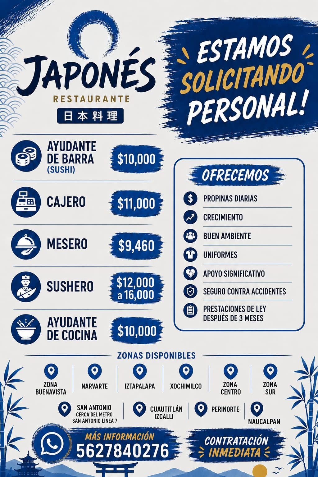 Ayudante de Barra (Sushi)