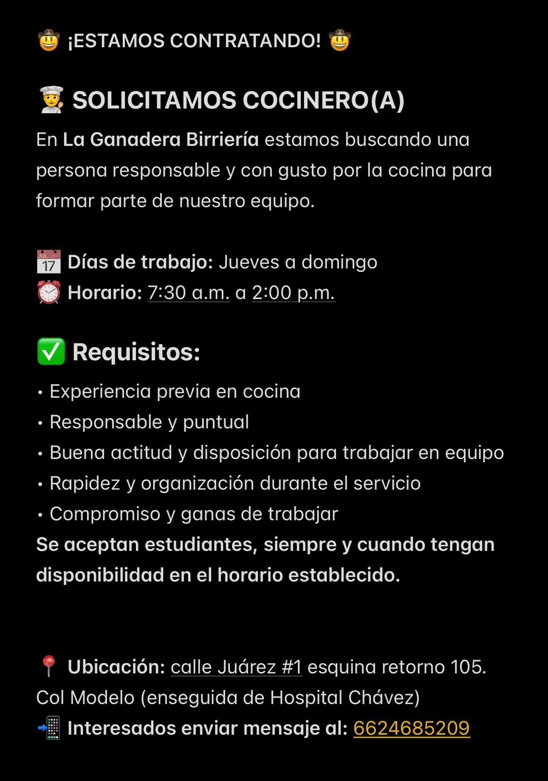 Cocinero(a)