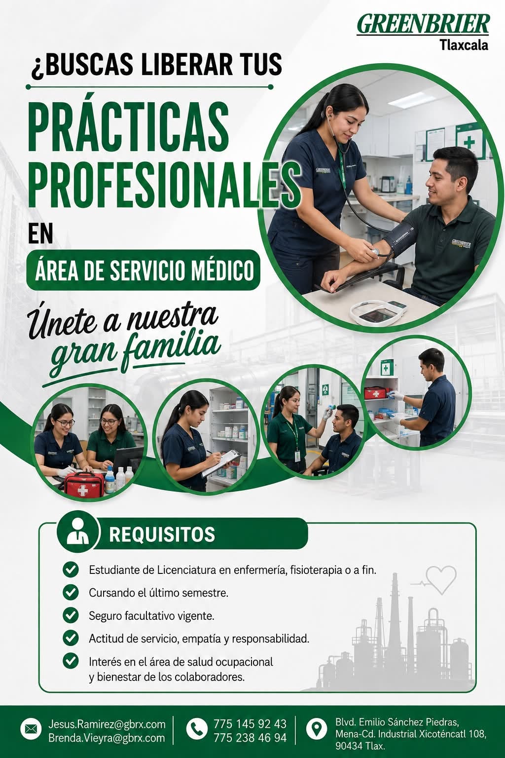 Prácticas Profesionales en Área de Servicio Médico