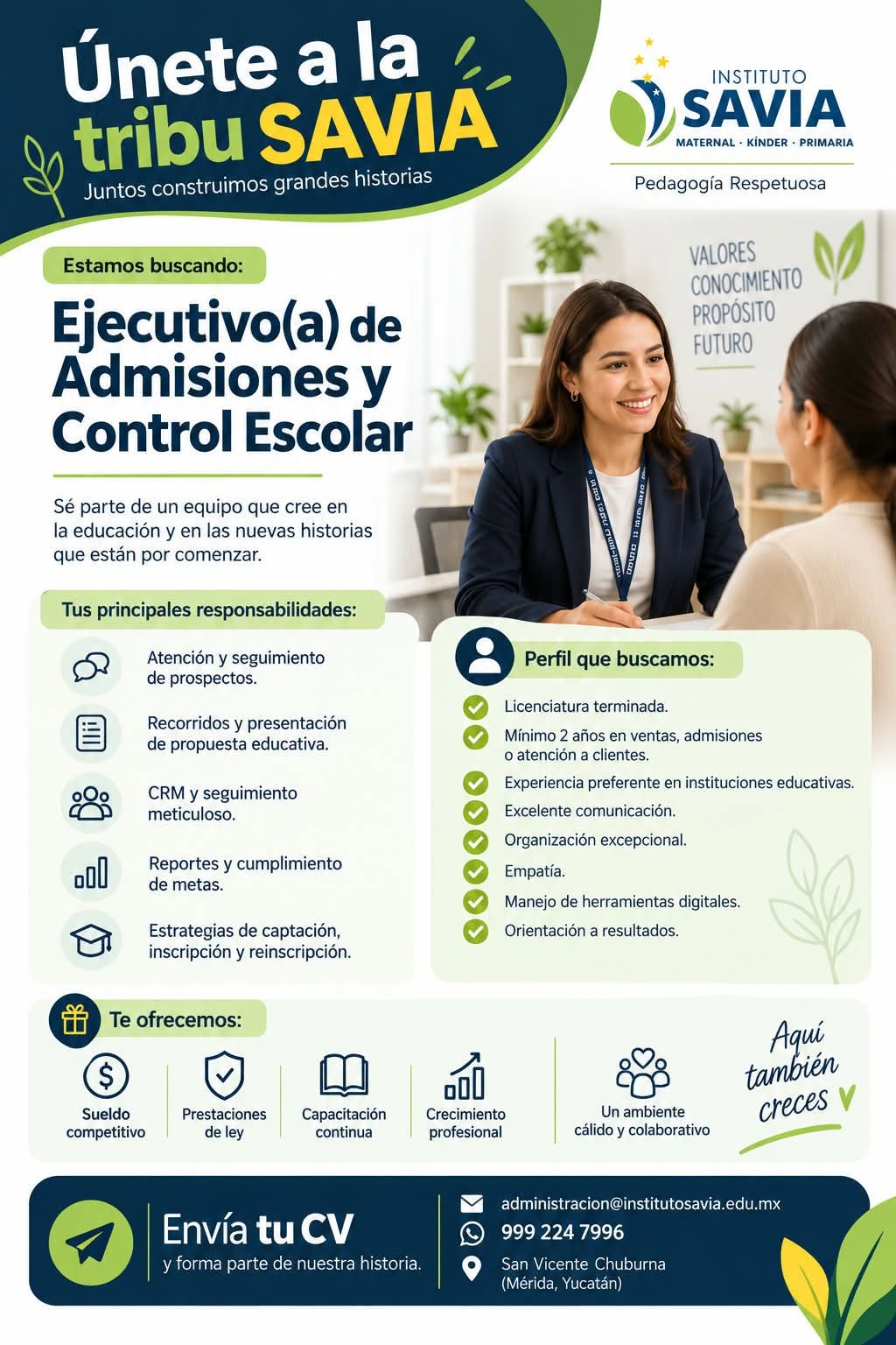 Ejecutivo(a) de Admisiones y Control Escolar