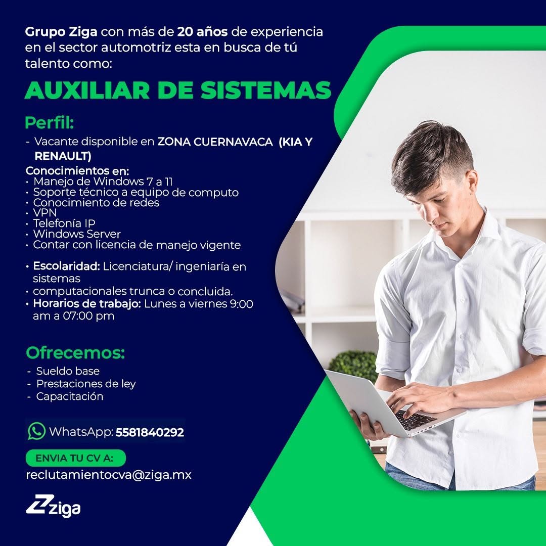 Auxiliar de Soporte Técnico