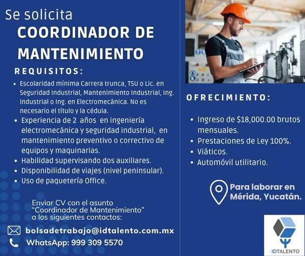 Coordinador de Mantenimiento