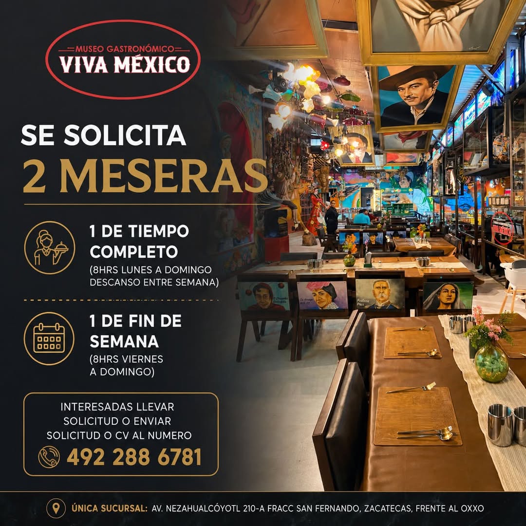 Mesera Tiempo Completo