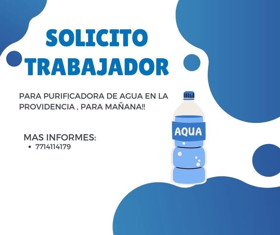 Trabajador para Purificadora de Agua