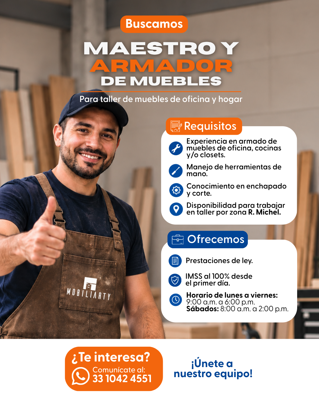 Maestro y Armador de Muebles