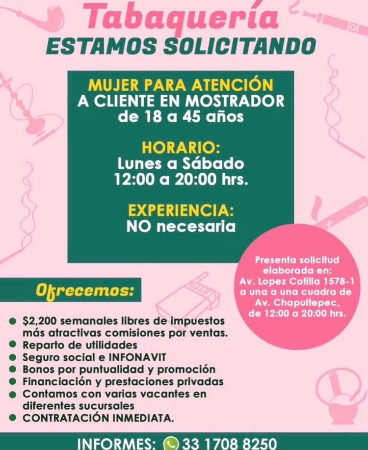 Atención a Cliente en Mostrador