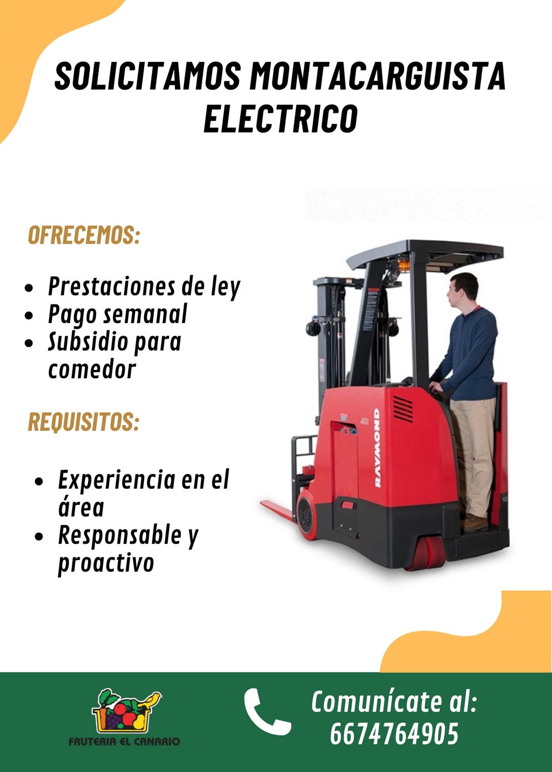Montacarguista Eléctrico