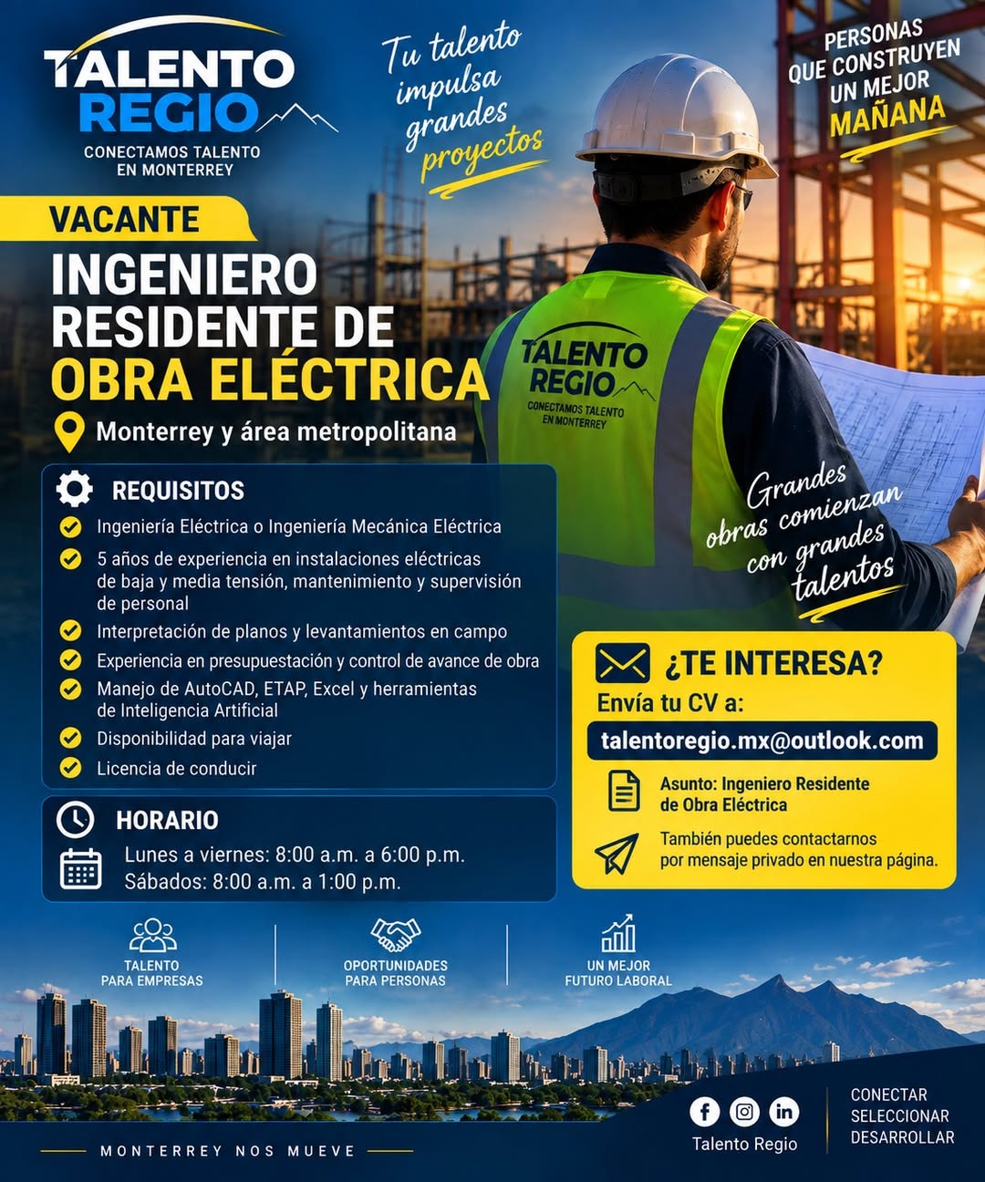 Ingeniero Residente de Obra Eléctrica