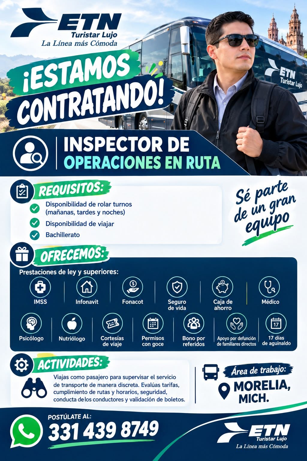 Inspector de Operaciones en Ruta