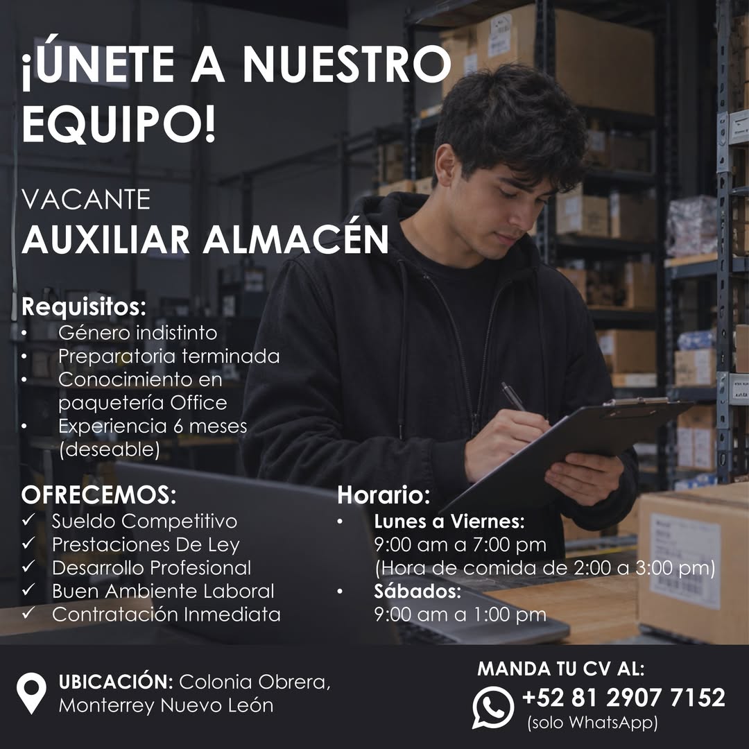 Auxiliar de Almacén