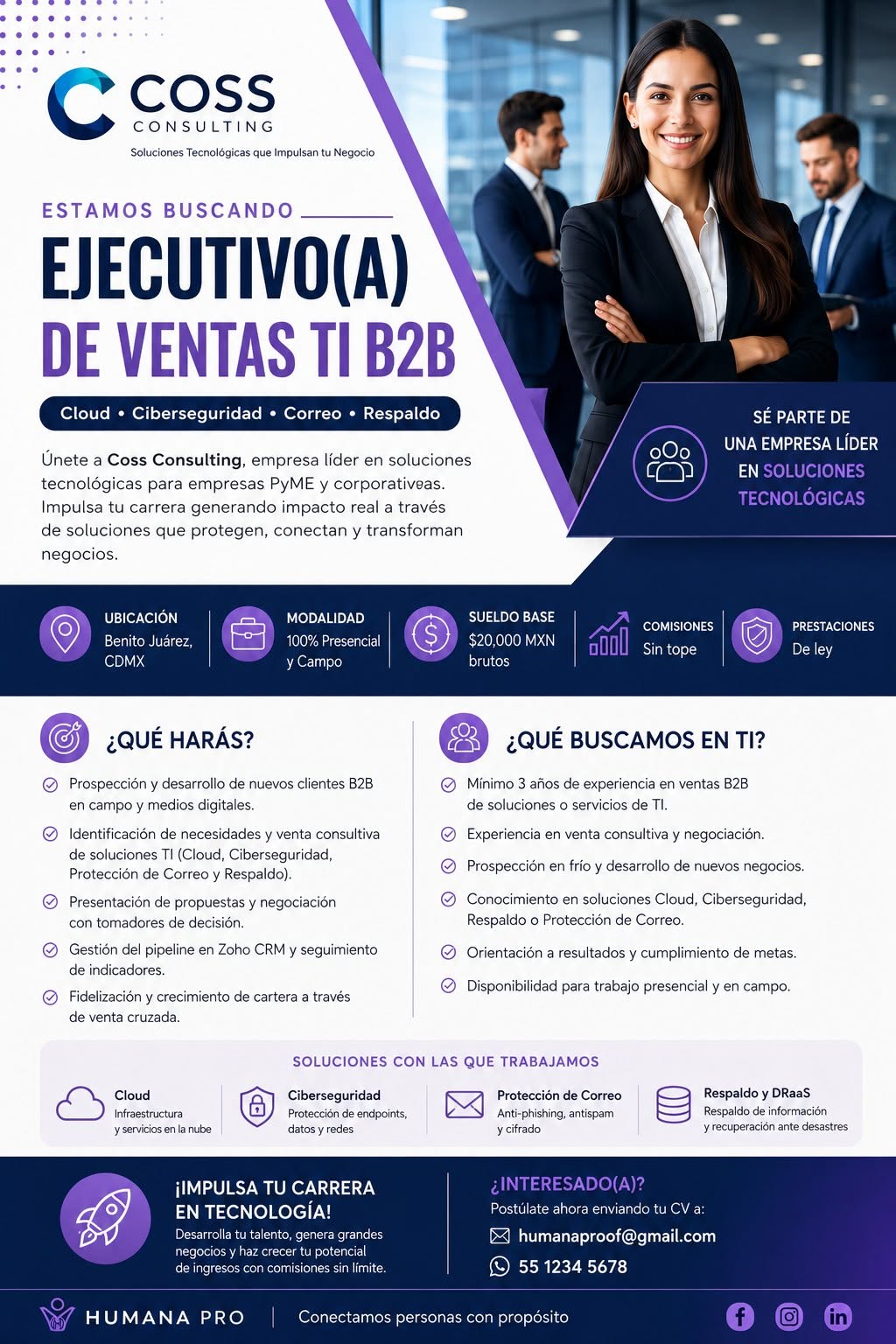 Ejecutivo(a) de Ventas TI B2B