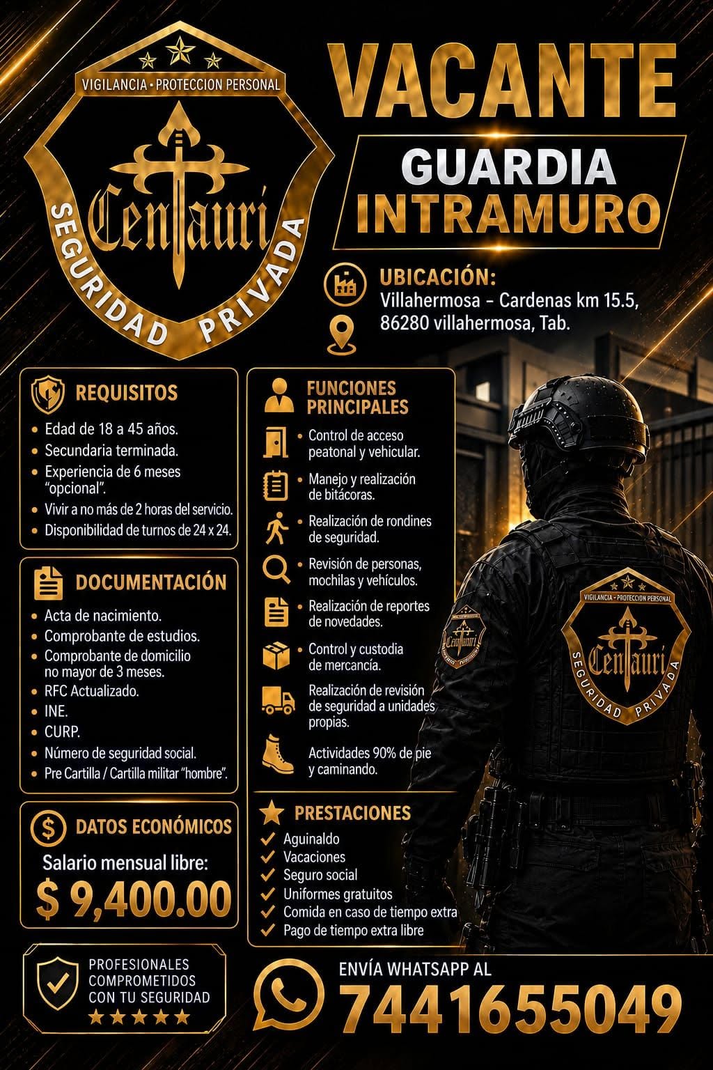 Vacante disponible