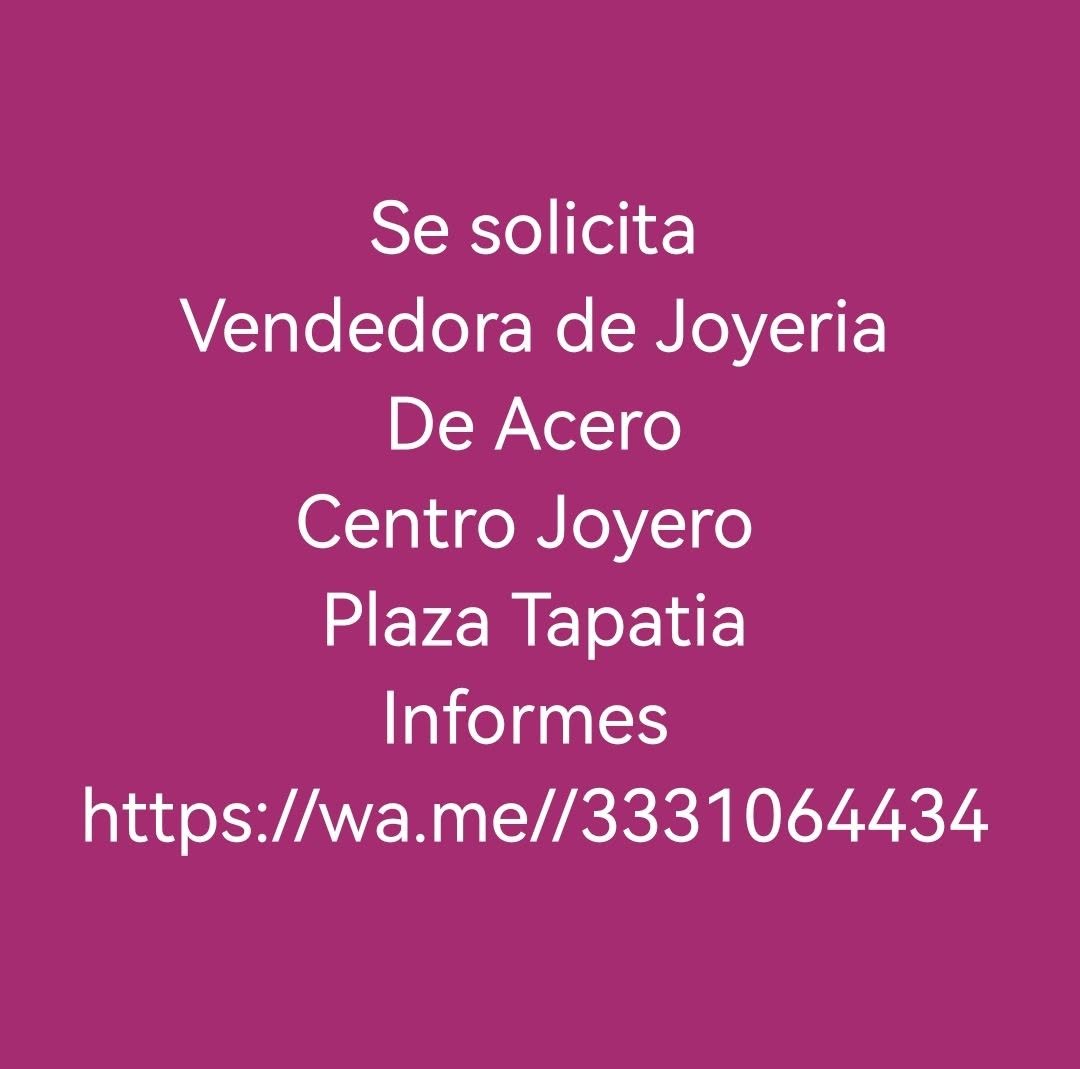 Vendedora de Joyería