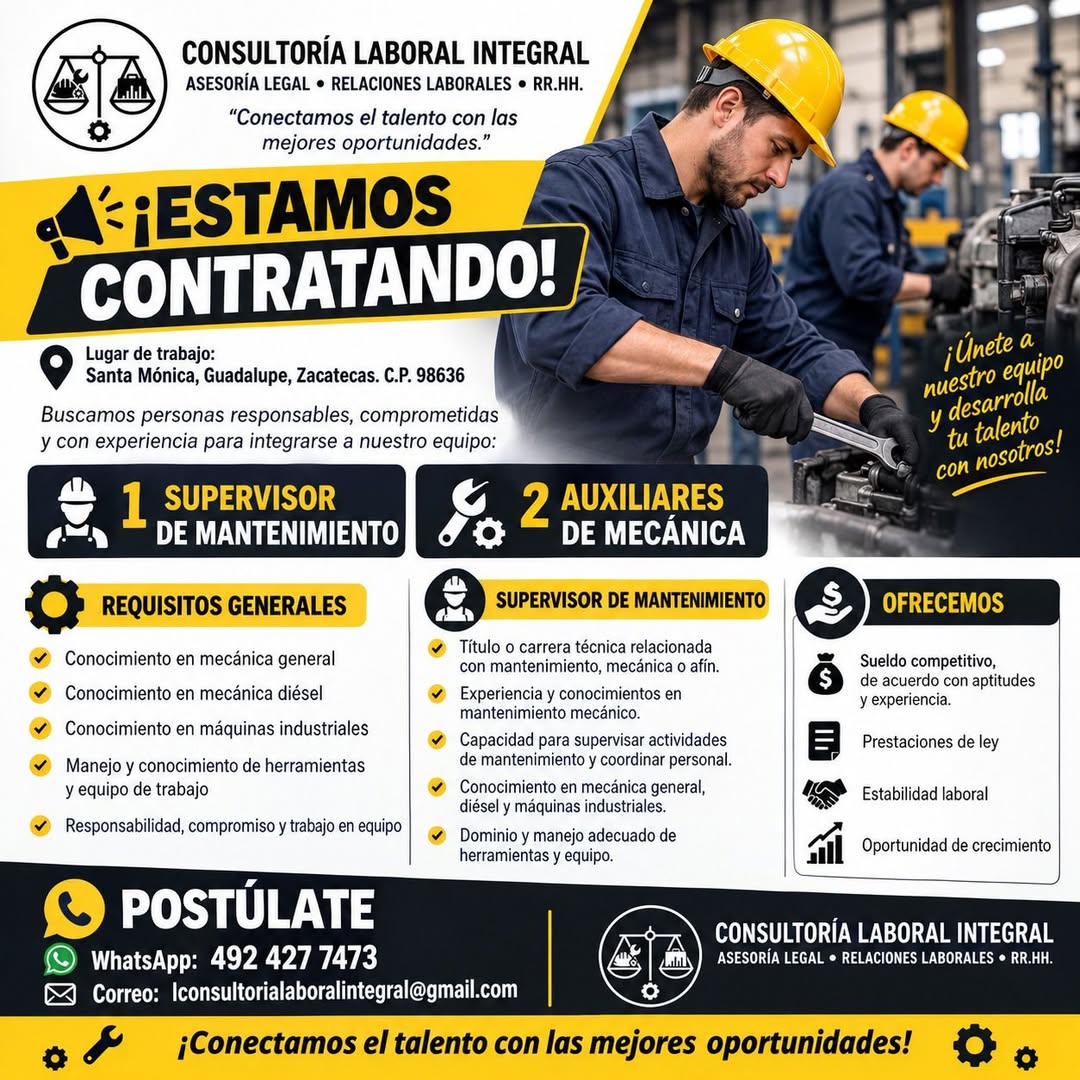 Supervisor de Mantenimiento