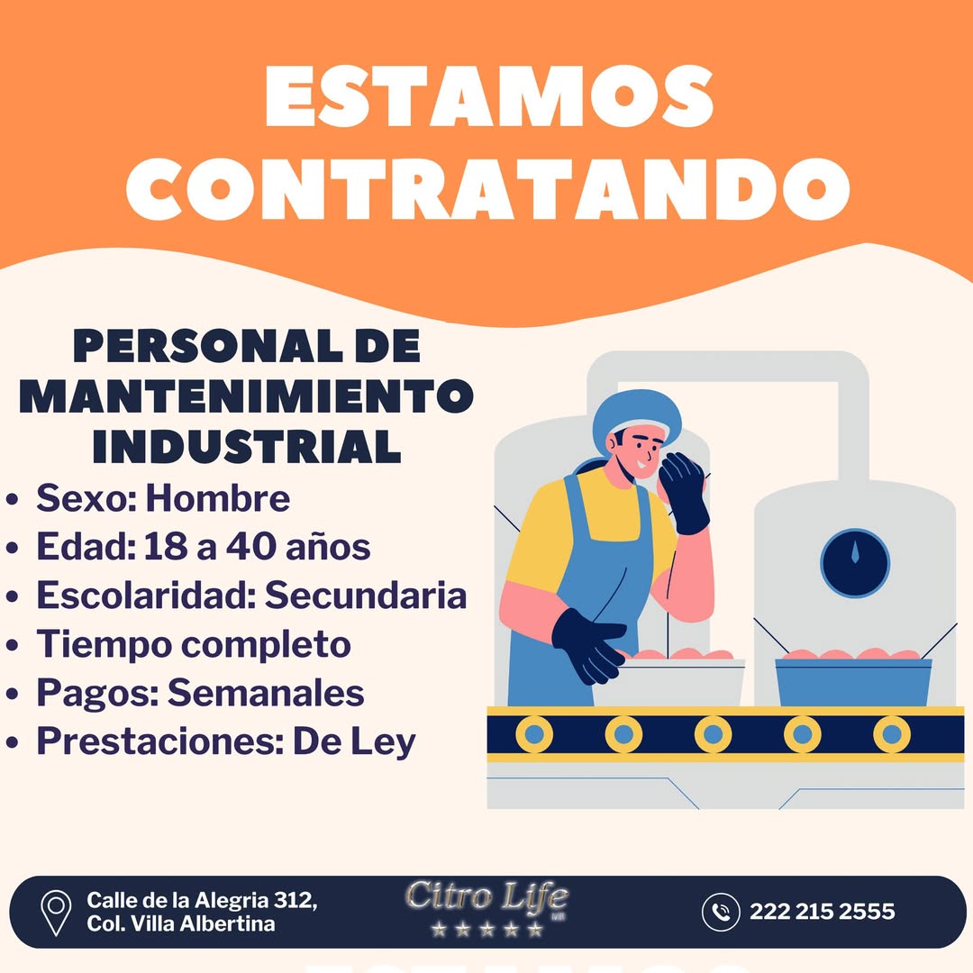 Personal de Mantenimiento Industrial