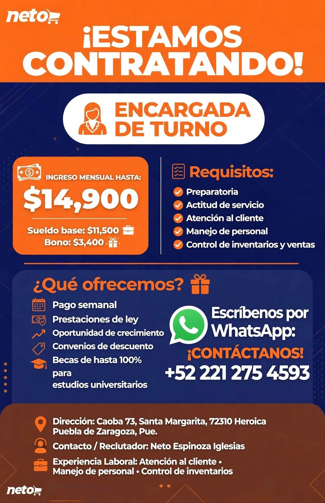 Encargada de Turno