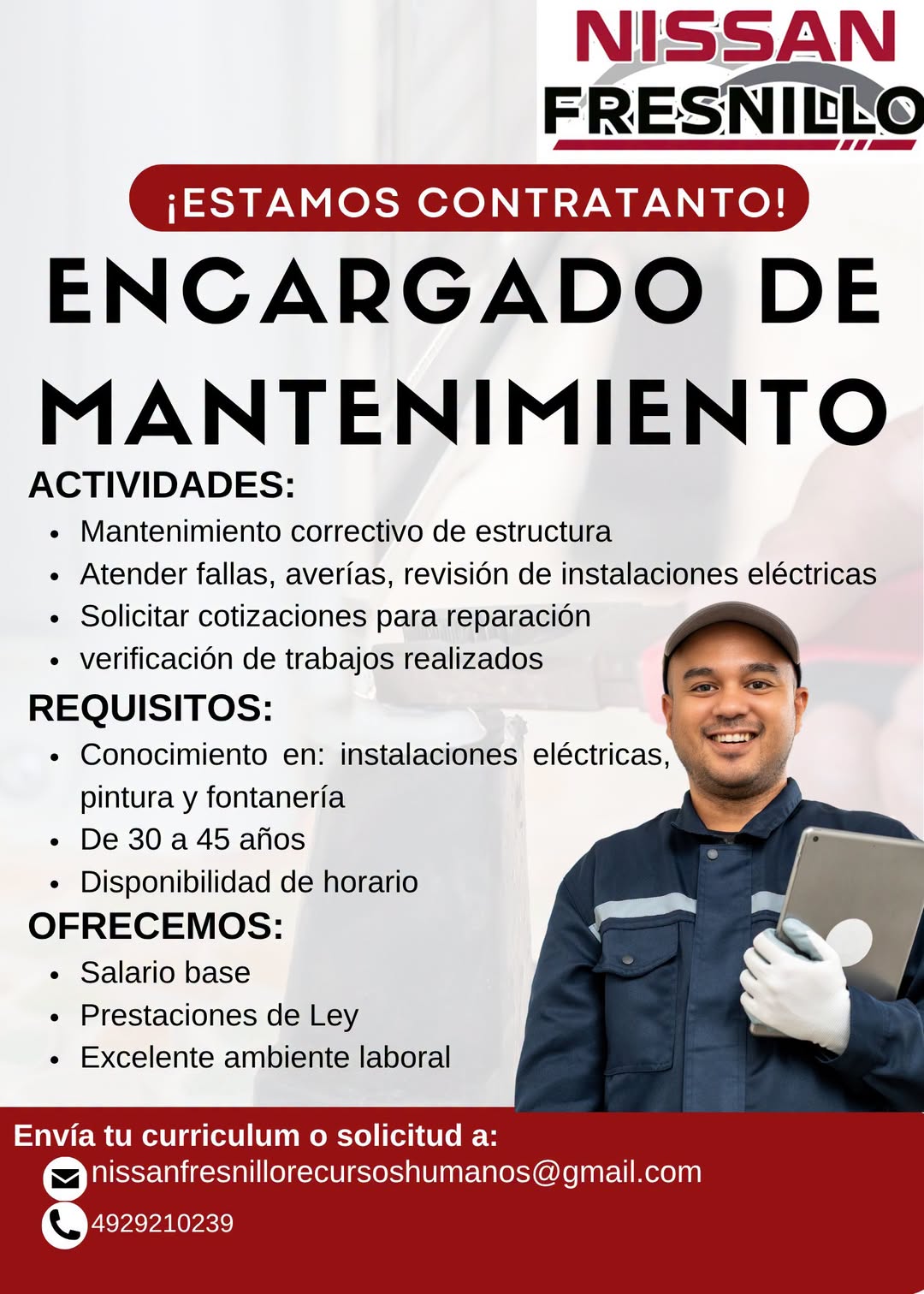 Encargado de Mantenimiento