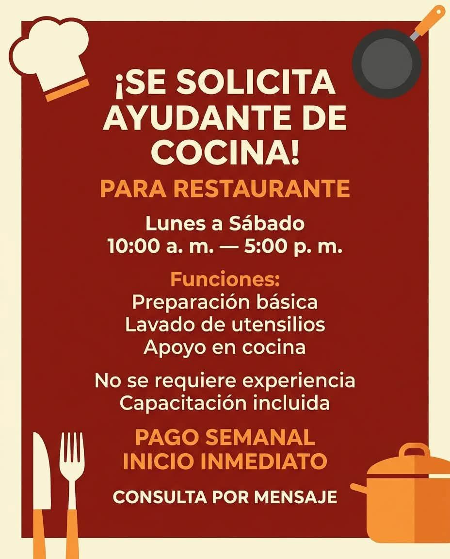 Ayudante de Cocina