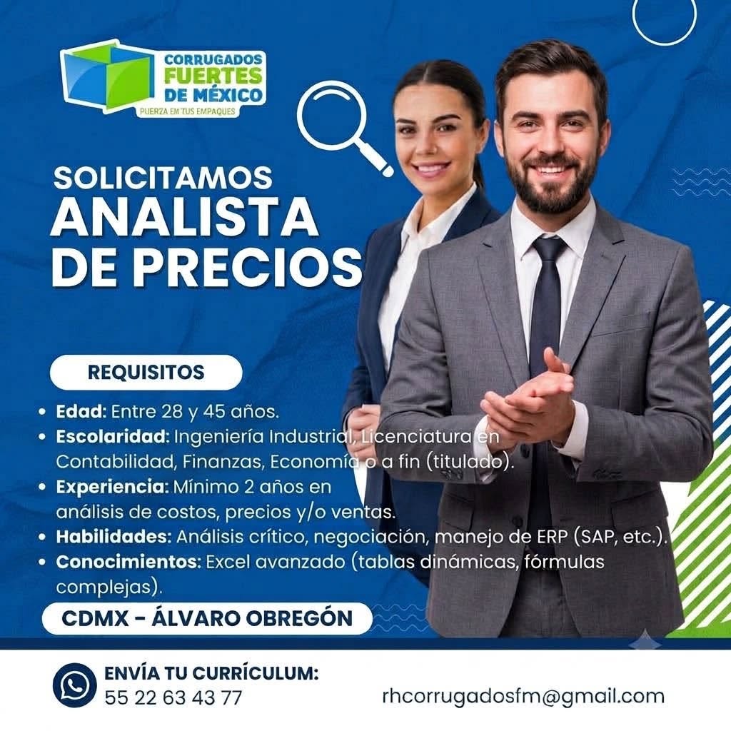 Analista Jr. de Costos y Precios