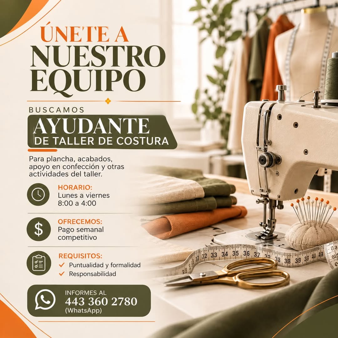 Ayudante de Taller de Costura