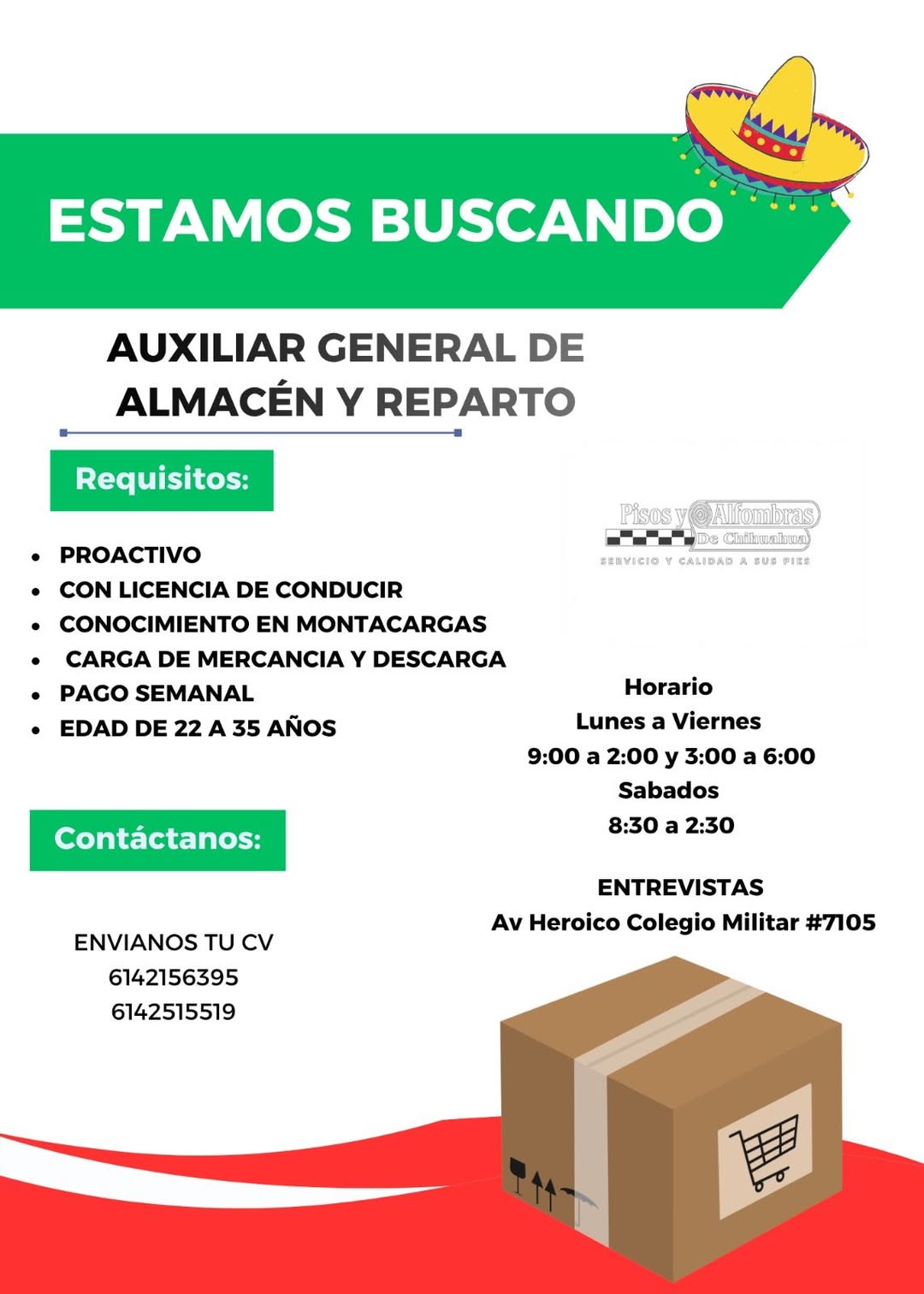 Auxiliar General de Almacén y Reparto