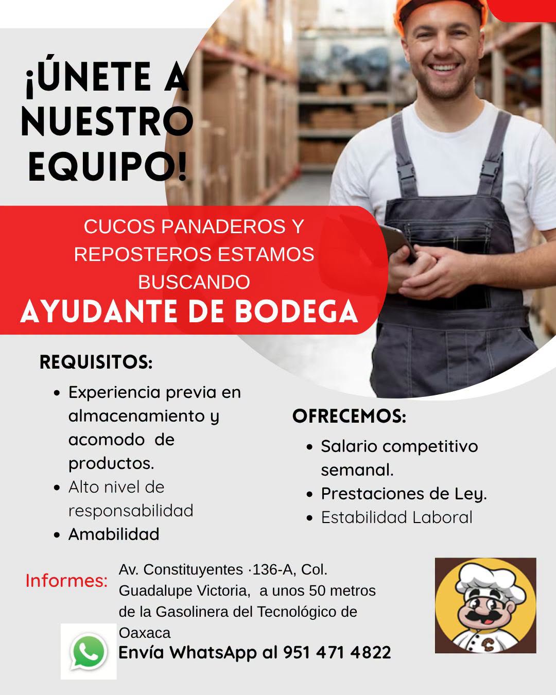Ayudante de Bodega