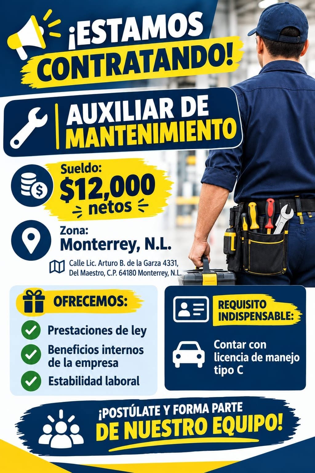 Chofer de Mantenimiento