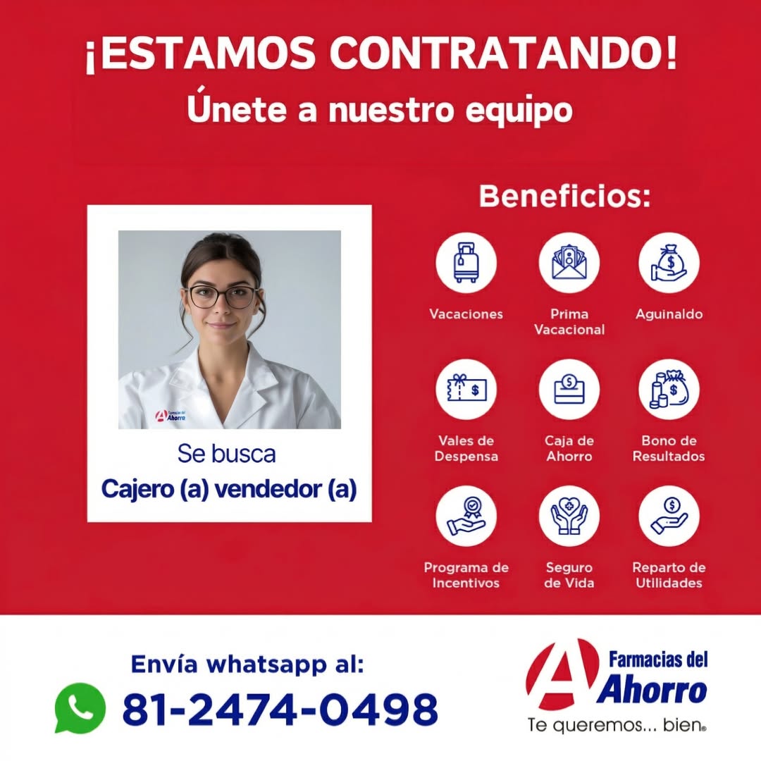 Cajero(a) / Vendedor de Farmacia