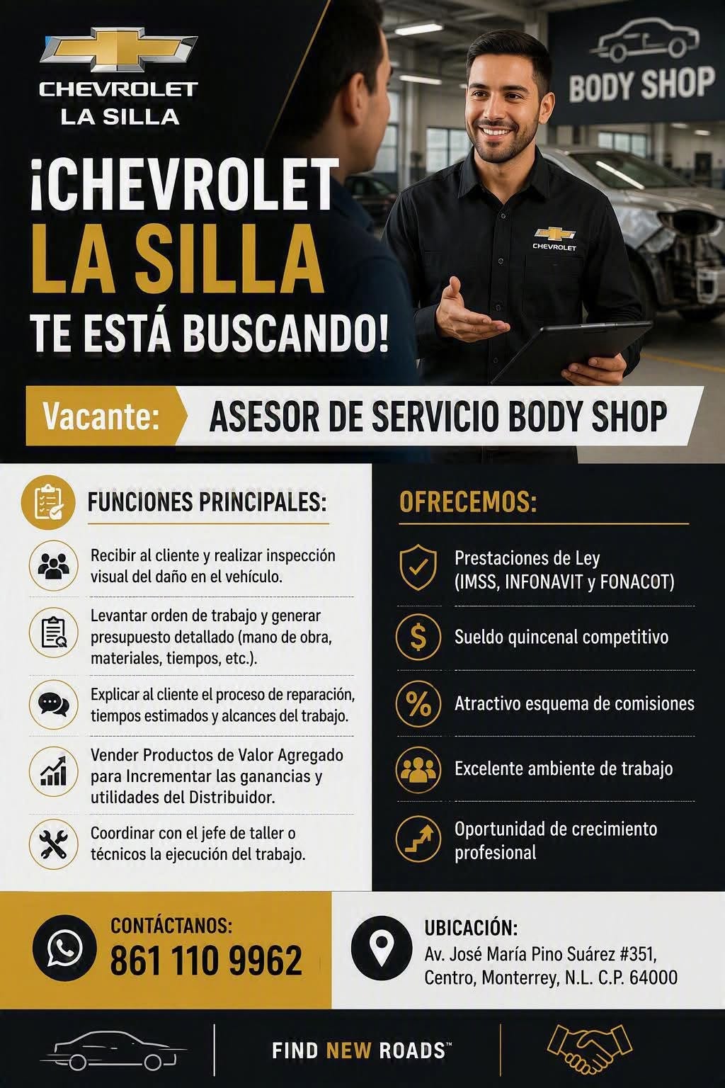 Asesor de Servicio Body Shop