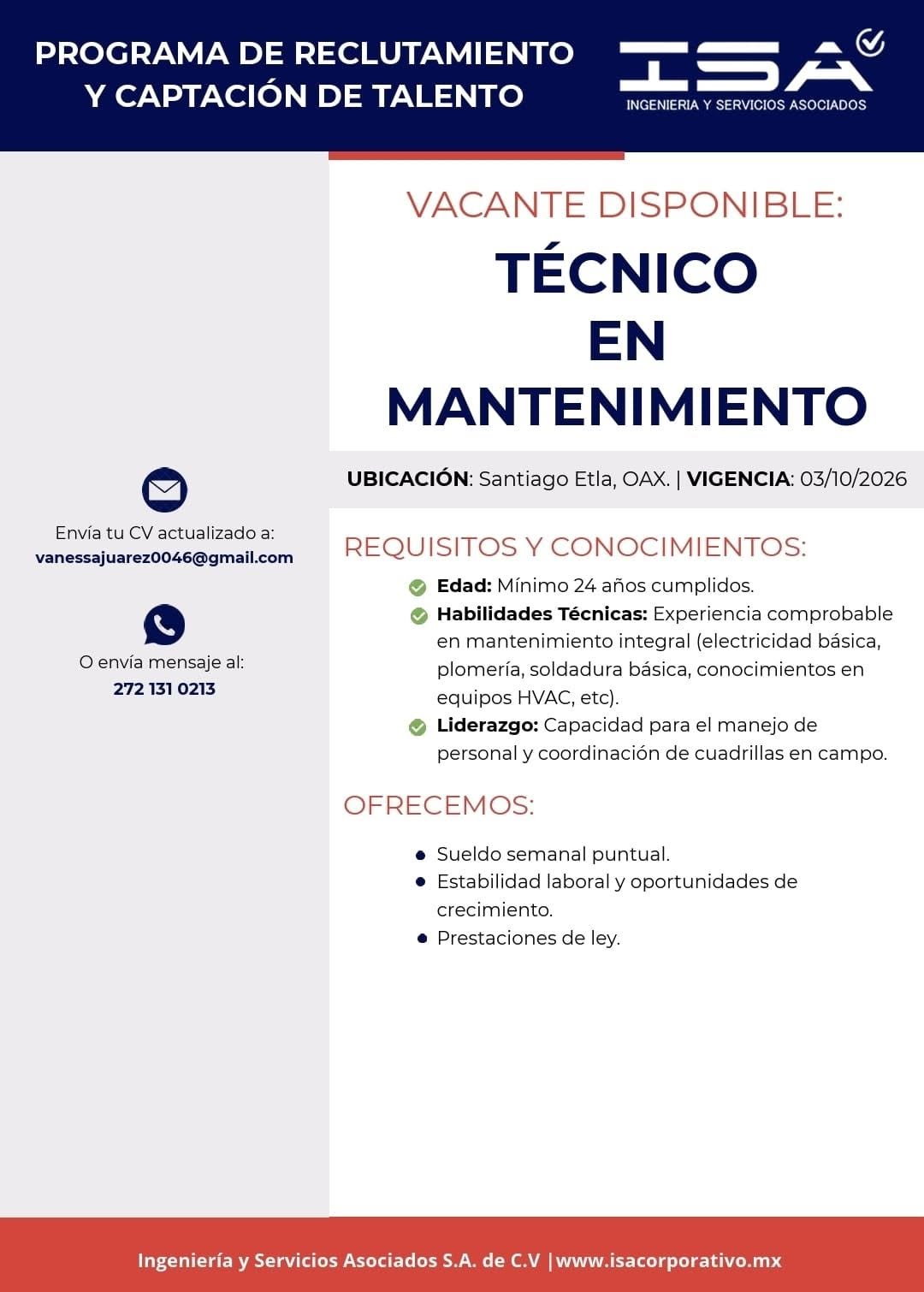 Técnico en Mantenimiento