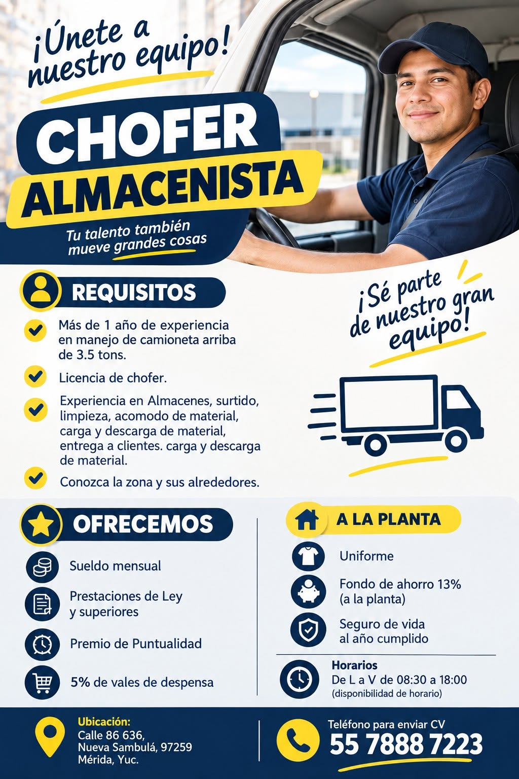 Chofer Almacenista